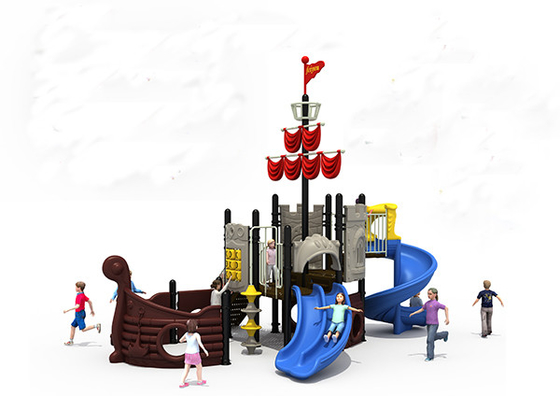 Dwupasmowa zjeżdżalnia dla dzieci Plastikowy sprzęt do zabaw AntiUV do parku rozrywki