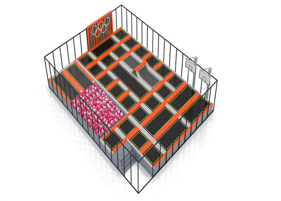 Indoor Jump Zone Trampolina Dostosowana przestrzeń z dużą pianką